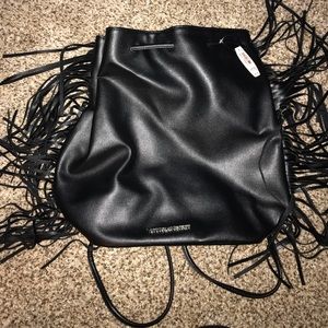 Victoria Secret Drawstring Leather Bag